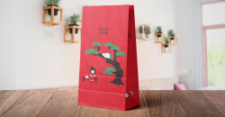 What are the details printed on the take-out packing bag?