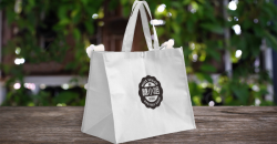 The unrolled view of the handbag reveals the safety design inside the bag.