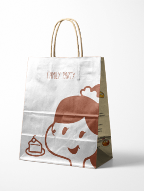 Kraft paper bag production design printing case