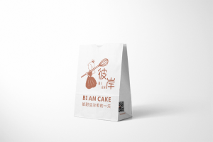 kraft paper bread bag custom design printing case